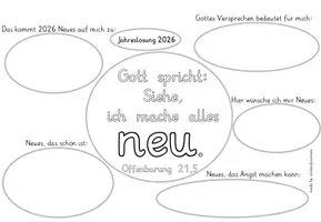Vorschau - Arbeitsblätter - Jahreslosung 2026 - Arbeitsblatt - Deckblatt