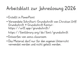Vorschau - Arbeitsblätter - Jahreslosung 2026 - Arbeitsblatt - Seite 1