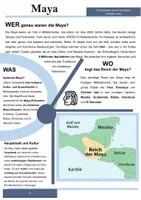 Vorschau - Arbeitsblätter - Maya - Eine beeindruckende Hochkultur Mittelamerikas - Deckblatt