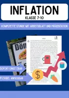 Vorschau - Stundenentwürfe - Inflation - komplette Stunde mit AB und Präsentation, Klasse 7-10, flexibel anpassbar - Deckblatt