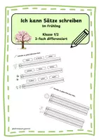 Vorschau - Arbeitsblätter - Ich kann Sätze schreiben - Im Frühling - Klasse 1/2 - Deckblatt