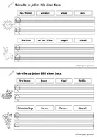 Vorschau - Arbeitsblätter - Ich kann Sätze schreiben - Im Frühling - Klasse 1/2 - Seite 2
