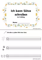 Vorschau - Arbeitsblätter - Ich kann Sätze schreiben - Im Frühling - Klasse 1/2 - Seite 3