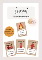 Vorschau - Spiele - Materialpaket Lesespiele Feuer/ Feuerwehr - Seite 1