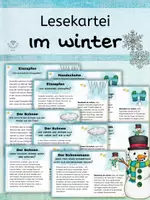 Vorschau - Stationenlernen - Winterliche Lesekartei - 18 spannende Kinderfragen und interessante Antworten - Deckblatt