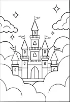 Vorschau - Mal- und Bastelvorlagen - Burg Ausmalbilder für Vorschule & Kindergarten - Seite 3