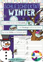 Vorschau - Arbeitsblätter - Schleichdiktat Winter - Deckblatt