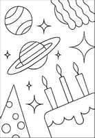 Vorschau - Mal- und Bastelvorlagen - Geburtstag Malvorlagen, Schleichdiktat, Lesemalblatt Materialpaket - Seite 3