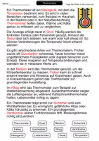 Vorschau - Arbeitsblätter - Thermometer | Lückentext | Physik | Temperatur | Messgeräte - Seite 2