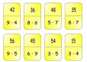 Vorschau - Spiele - Spiel Kopfrechnen Einmaleins-Spiel (24 Karten)- Lesespiel - Seite 1