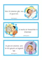 Vorschau - Arbeitsblätter - Materialpaket Unsere 10 Schwimmregeln - Deckblatt
