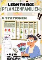 Vorschau - Arbeitsblätter - Pflanzenfamilien Lerntheke inkl. Flyer | Unterrichtsreihe "Blütenpflanzen", Biologie 5.-6. Klasse - Deckblatt