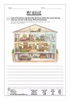 Vorschau - Arbeitsblätter - Englisch Klasse 5 My House There is/There are - Deckblatt