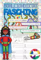 Vorschau - Arbeitsblätter - Schleichdiktat Fasching - Deckblatt