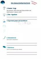 Vorschau - Arbeitsblätter - Wasser - Versuch - Die Glasscheibentechnik - Seite 1
