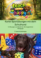 Vorschau - Aufgabenkarten - Kartei Sportübungen und Spiele mit dem Schulhund - Deckblatt