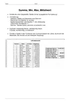 Vorschau - Stundenentwürfe - Funktionen (Summe, Min, Max, Mittelwert) - Seite 3