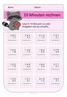 Vorschau - Arbeitsblätter - 10 Minuten rechnen schriftliche Subtraktion ZR1000 - Seite 1