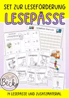 Vorschau - Anderer Materialtyp - Lesepass (Set mit 14 Lesepässen und Zubehör zur Leseförderung) - Deckblatt