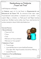 Vorschau - Fördermaterial/Inklusion - TRAUER UND TROST Fotokartei (Trauerpädagogik Grundschule, Tod und Sterben) - Seite 1