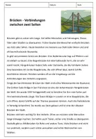 Vorschau - Arbeitsblätter - Lesetexte zu den Brückenarten mit Fragen und Lösungen - Seite 1
