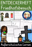 Vorschau - Stundenentwürfe - Friedhof erkunden ARBEITSHEFT - Friedhofsbesuch außerschulischer Lernort (Abschied Tod Sterben Verlust Trauer) - Deckblatt