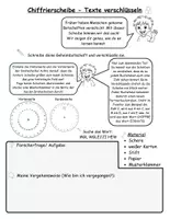 Vorschau - Arbeitsblätter - Chiffrierscheibe – Texte verschlüsseln & Geheimbotschaften - Seite 1