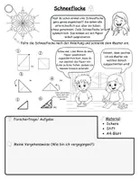 Vorschau - Arbeitsblätter - Schneeflocke falten – Symmetrie entdecken & Forscheraufgabe - Seite 1