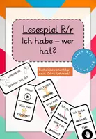 Vorschau - Spiele - Lesespiel R/r - Ich habe .... Wer hat? - Deckblatt