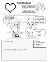 Vorschau - Arbeitsblätter - Pixelbilder bauen – Codes verstehen & digitale Bilder - Seite 1