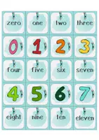 Vorschau - Fördermaterial/Inklusion - picture-word matching numbers 0-20 - Bild-Wort-Zuordnung - Seite 1