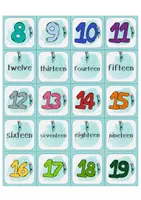 Vorschau - Fördermaterial/Inklusion - picture-word matching numbers 0-20 - Bild-Wort-Zuordnung - Seite 2