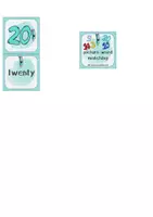 Vorschau - Fördermaterial/Inklusion - picture-word matching numbers 0-20 - Bild-Wort-Zuordnung - Seite 3