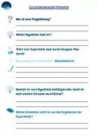Vorschau - Arbeitsblätter - Wasser Gruppenexperiment Vorlage - Deckblatt