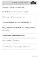 Vorschau - Arbeitsblätter - Lesetests: tschick - Seite 3