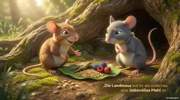 Vorschau - Arbeitsblätter - Die Stadtmaus und die Landmaus - Fabel -3D Präsentation & Arbeitsblatt - Seite 3