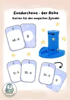 Vorschau - Stationenlernen - Einsdurcheins - 6er Reihe - Karten für den magischen Zylinder/Zauberzylinder - Deckblatt