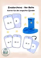Vorschau - Stationenlernen - Einsdurcheins - 9er Reihe - Karten für den magischen Zylinder/Zauberzylinder - Deckblatt