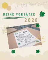 Vorschau - Arbeitsblätter - Meine Vorsätze 2026 - Arbeitsblatt / Ausmalbild - Deckblatt