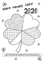 Vorschau - Arbeitsblätter - Meine Vorsätze 2026 - Arbeitsblatt / Ausmalbild - Seite 1