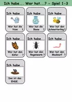Vorschau - Spiele - Ich habe wer hat? (Frühblüher) 1. Klasse Deutsch / DaZ/DaF - Wortschatz Förderung • Hörverstehen • Leseverstehen (Gruppenspiel) - Seite 3