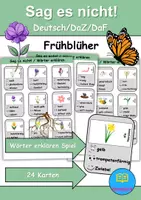 Vorschau - Mal- und Bastelvorlagen - Sag es nicht: Frühblüher - DaZ/DaF / Deutsch (Spiel) - Deckblatt