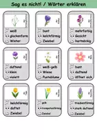 Vorschau - Mal- und Bastelvorlagen - Sag es nicht: Frühblüher - DaZ/DaF / Deutsch (Spiel) - Seite 1