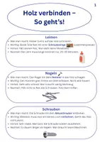 Vorschau - Arbeitsblätter - Holz verbinden – So geht’s! DaZ-Schüler / schwache Schüler *praxiserprobt* mit LÖSUNGEN - Seite 2