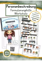 Vorschau - Fördermaterial/Inklusion - Personenbeschreibung Formulierungshilfen Wortschatz - Deckblatt