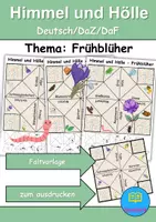 Vorschau - Spiele - Himmel und Hölle: Frühblüher - DaZ/DaF / Deutsch (flaten/basteln) - Deckblatt