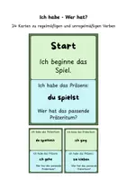 Vorschau - Spiele - Lesespiel (un)regelmäßige Verben - Deckblatt