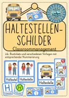 Vorschau - Stationenlernen - Haltestellenschilder mit Tickets - Deckblatt