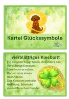 Vorschau - Anderer Materialtyp - Kartei Glückssymbole - 25 Glückssymbole und deren Bedeutung - passend zum Buch "Maya und der Schlüssel zum Glück" - Seite 1