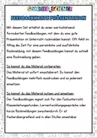Vorschau - Fördermaterial/Inklusion - Feedbackkarte Präsentation – Rückmeldebogen Referat Schule Feedbackbogen Reflexion Präsentation - Seite 1